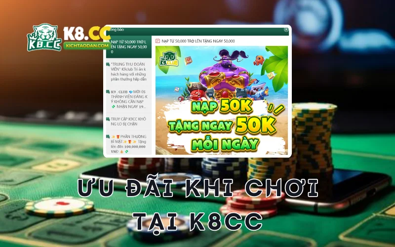 Ưu đãi khi chơi game bài mậu binh tại K8CC